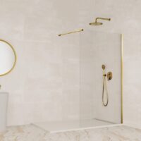 Resguardo de chuveiro de vidro fixo